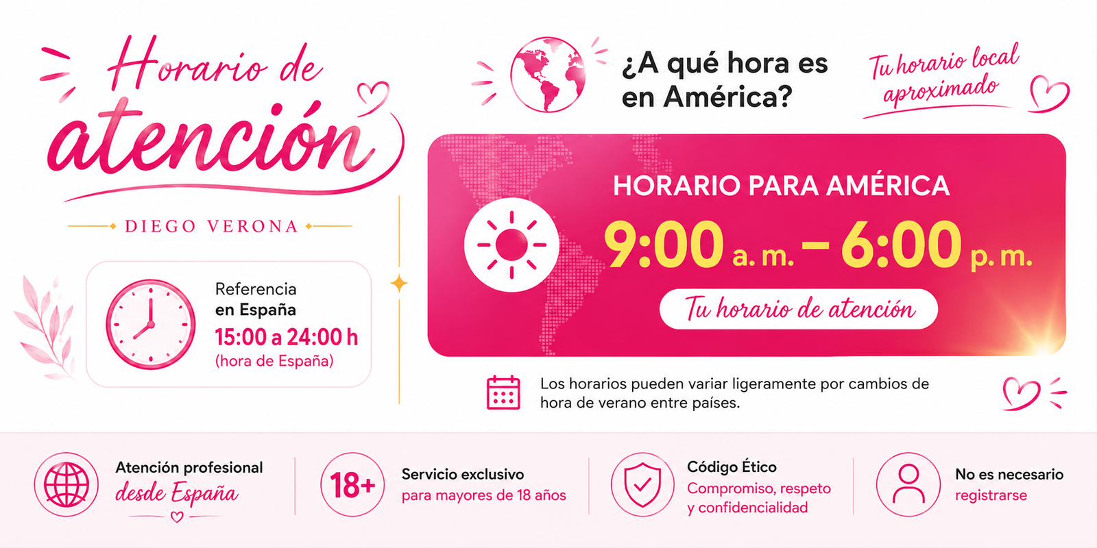 HORARIO dIEGO veRONA